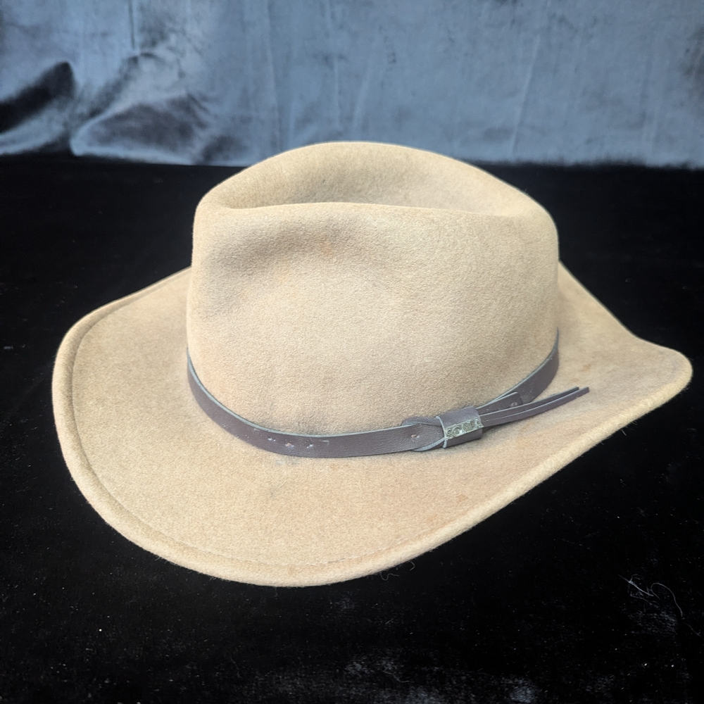 Scala Dorfman Pacific 100% Wool Felt Brown Cowboy Western Outback Hat Men’s (L)